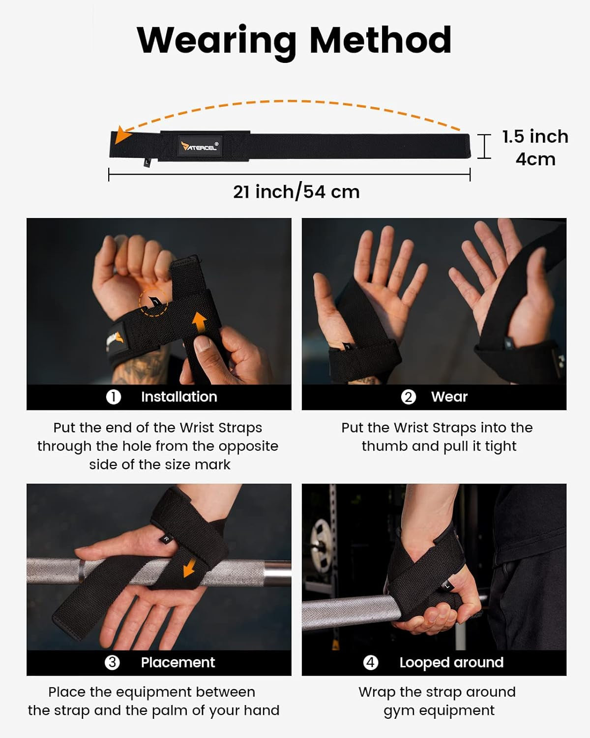 Pro Gym Reaper Lifting Straps, Black, 2.5Mm Thick & Reinforced Stitching for Deadlifts & Pull-Ups